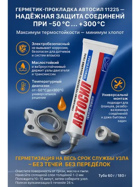 UGUR.USB Герметик прокладка автомобильный термостойкий силикон