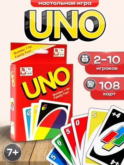 UNO - Уно настольная карточная игра для семьи и друзей