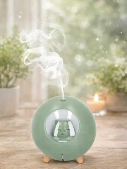 Увлажнитель воздуха с подсветкой и дизайном котика, USB