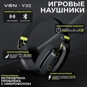 Наушники беспроводные с микрофоном VGN V1, черные
