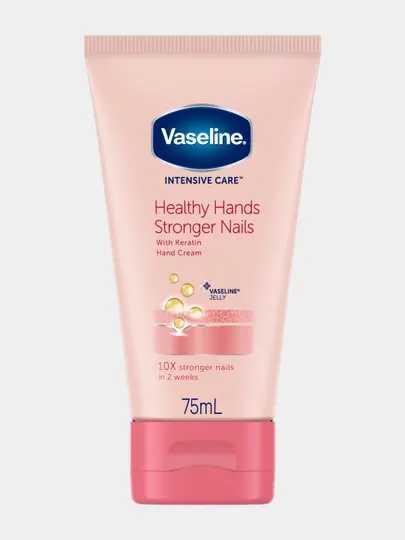 Крем для рук ''Vaseline'', здоровые руки / крепкие ногти, 75 мл