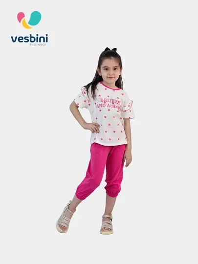 Летняя одежда-двойка для девочек, футбольные шорты "VESBINI"