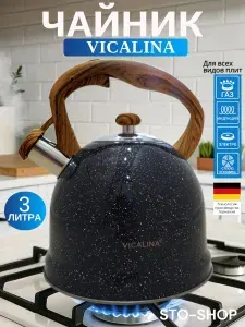 Чайник для плиты со свистком VICALINA черный