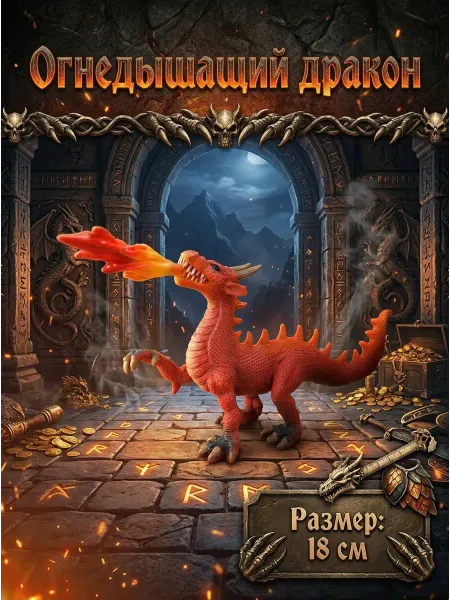 VIKFIL Огнедышащий дракон фигурка - игрушка для детей