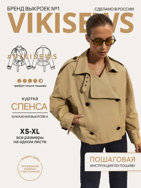 VIKISEWS Выкройка куртки Спенса