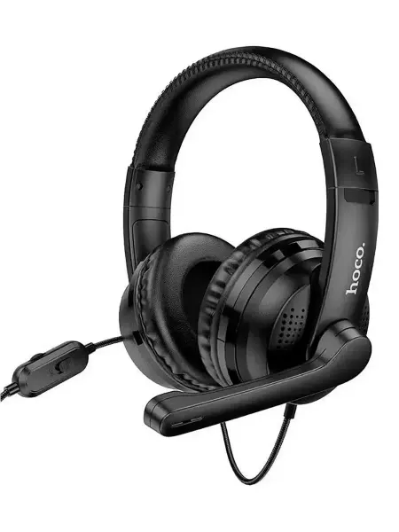 Наушники накладные с микрофоном W103, игровые, черный