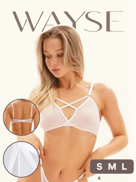 WAYSE Бюстгальтер женский лифчик прозрачный сетка