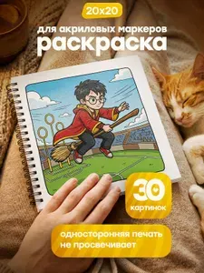 Раскраска Гарри Поттер, разукрашка для акриловых маркеров