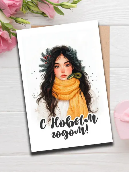 Woodguk Открытка любимой с новым годом
