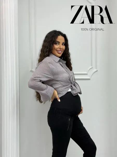 Zara Джинсы для беременных со вставкой на животе