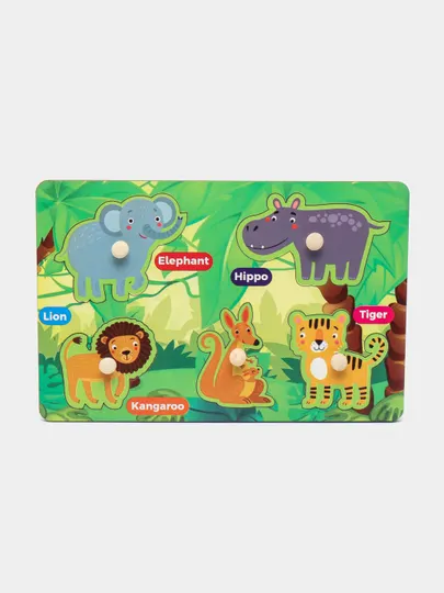 Деревянный пазл сортер Zoo