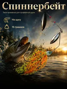 Блесна / спиннербейт / на щуку