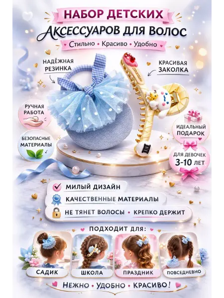 Набор детских аксессуаров для волос