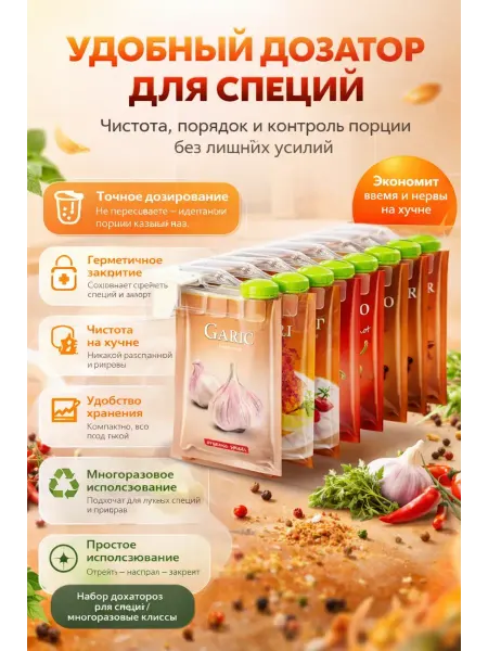 Алику Держатель для пакетов со специями подвесной органайзер