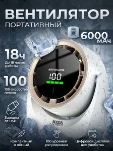 Вентилятор настольный портативный беспроводной