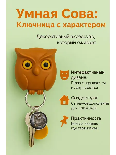 Алтынайка Держатель для ключей ключница настенная без сверления