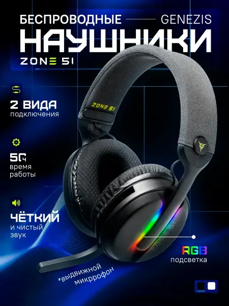 Игровые наушники GENEZIS Black