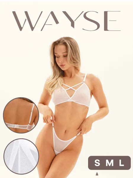 WAYSE Набор белья комплект прозрачный в сеточку