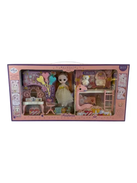 Игровой набор с куклой и комнатой