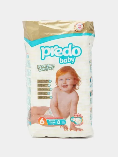 Детские подгузники Predo, 6, 8 шт