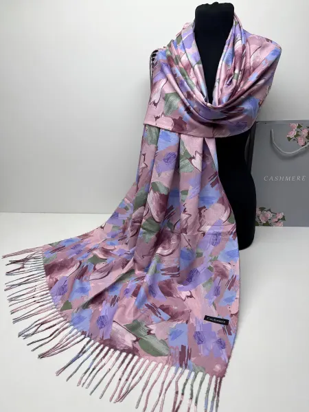 MM Shop Палантин женский кашемир осенний