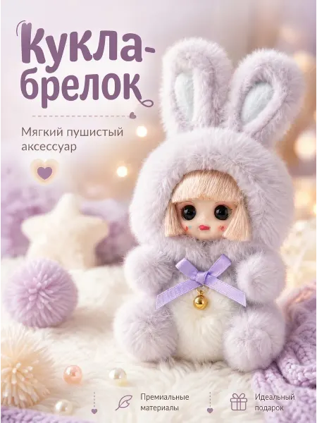 Плюшевая игрушка, кукла-брелок