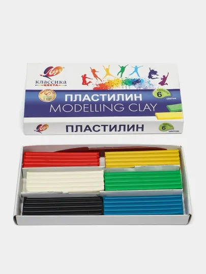 Пластилин детский "Классика" детский 6 цветов