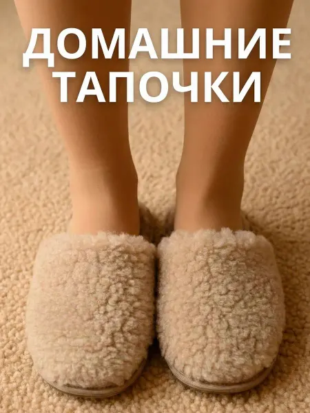 Тапочки домашние меховые