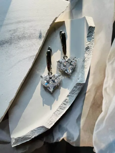 Frank&Heart Серьги бижутерия серебристые