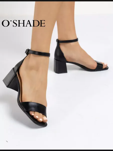 O`SHADE Босоножки черные на каблуке