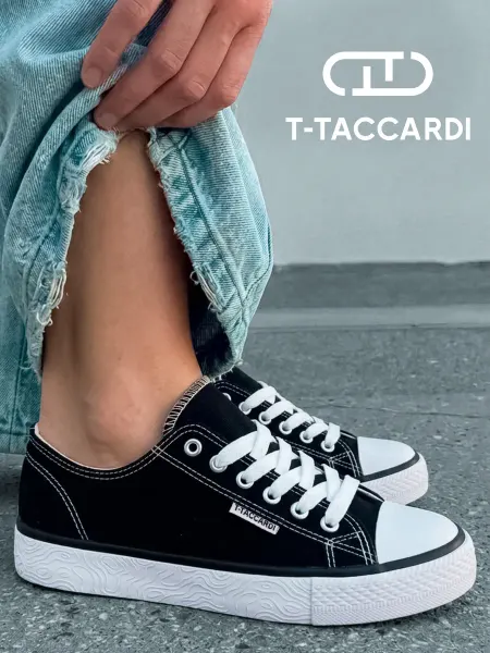 T.TACCARDI Кеды женские черные летние
