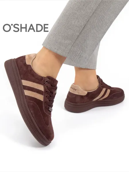 O`SHADE Кеды бордовые женские замшевые