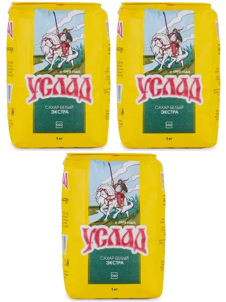 Услад Сахар-песок, 1 кг х 3шт
