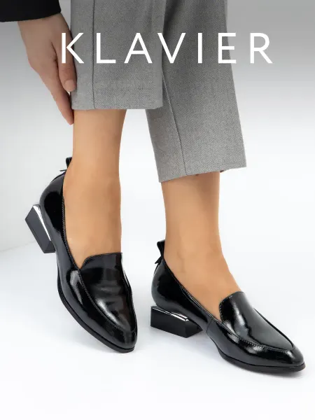 KLAVIER Лоферы черные женские