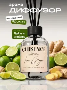 Ароматический диффузор для дома с палочками "Лайм Имбирь" 1 шт 50 мл