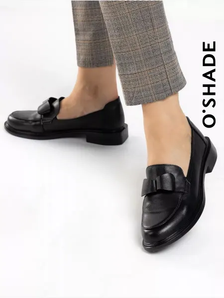 O`SHADE Лоферы черные женские