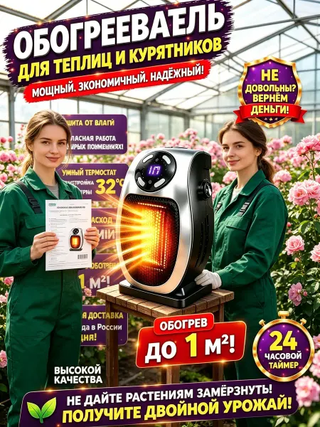 Обогреватель для теплицы с терморегулятором