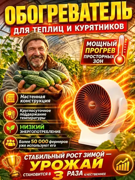 Обогреватель для теплицы безопасный