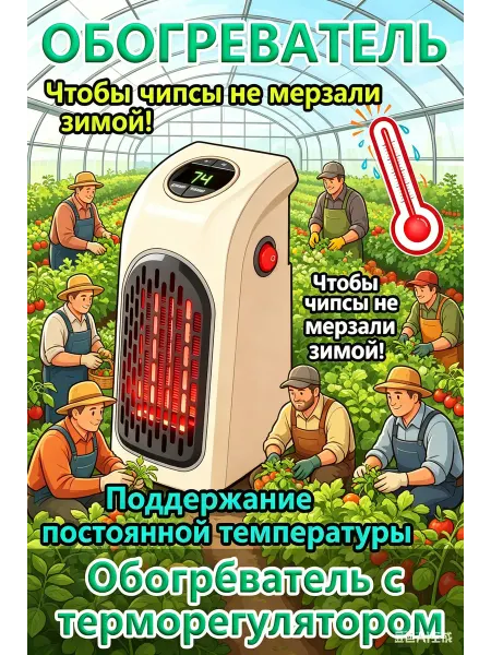 Обогреватель для теплицы с терморегулятором