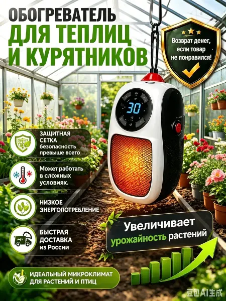 Обогреватель для курятника с регулятором
