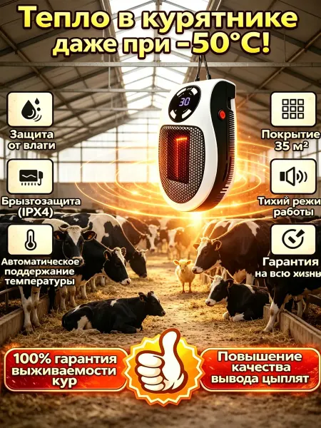Обогреватель для теплицы и курятника