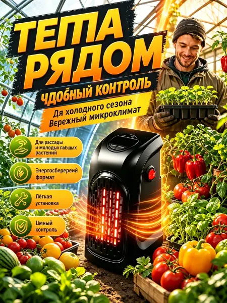 Обогреватель для теплицы с терморегулятором