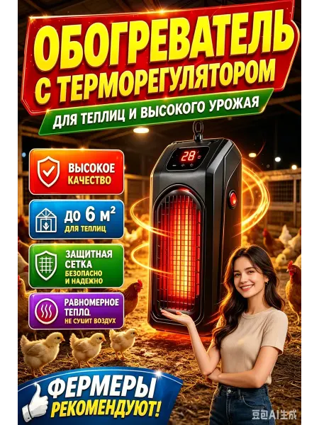 Обогреватель для теплицы, быстрый нагрев