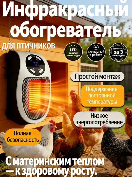 Обогреватель для курятника безопасный