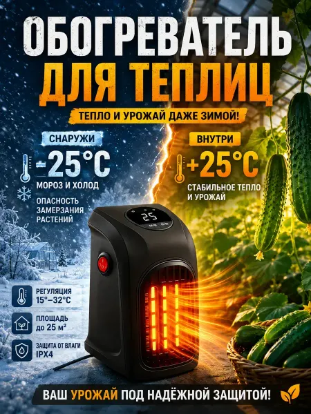 Обогреватель для теплицы на аккумуляторе