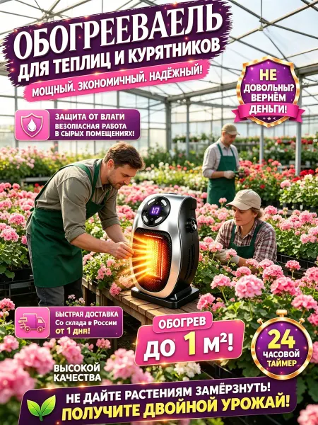 Обогреватель для теплицы с терморегулятором