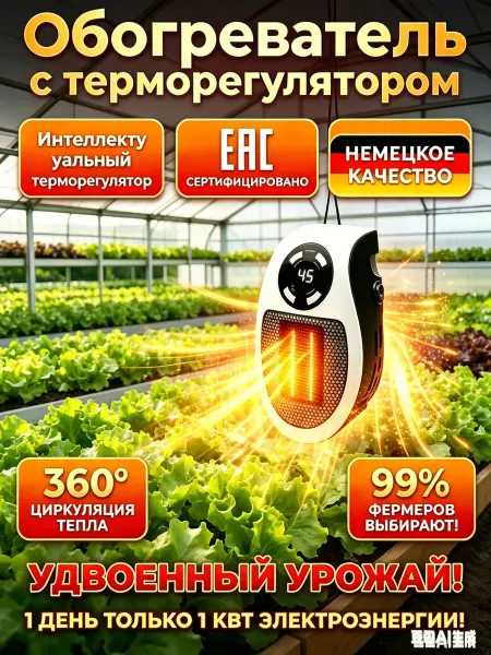 Обогреватель для теплиц и растений