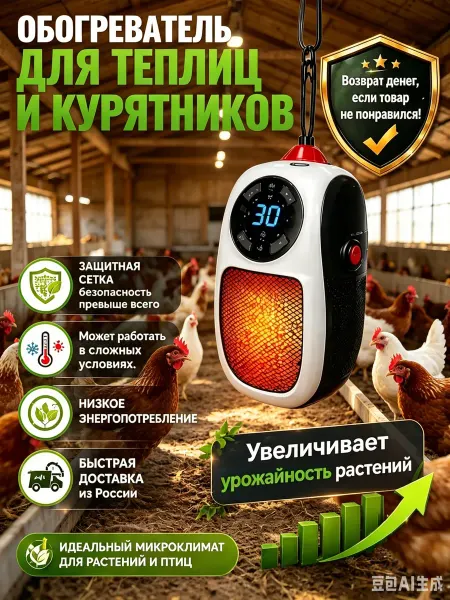 Обогреватель для курятника с регулятором