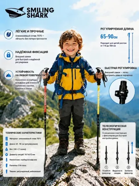 SMILING SHARK Трехсекционная