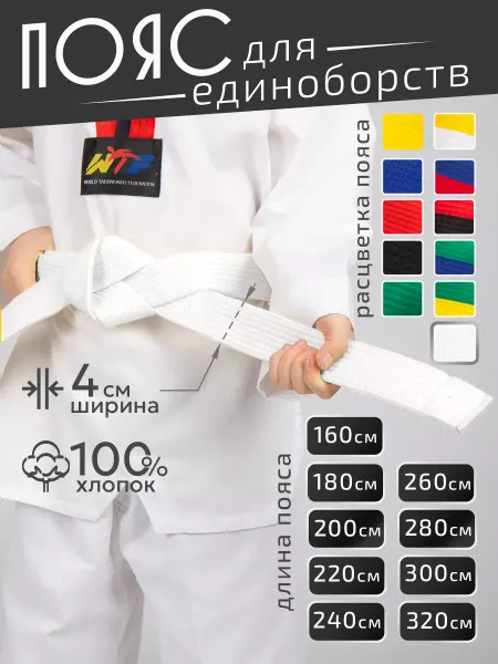 Пояс для единоборств спортивный